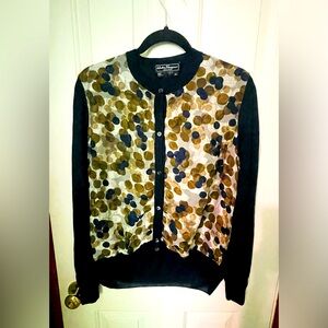 Rare Salvatore Ferragamo wool and silk cardigan in excellent condition